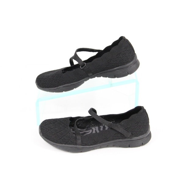 Skechers Mary Jane Shoes Women Flat Seager Strike - Picture 7 of 9
